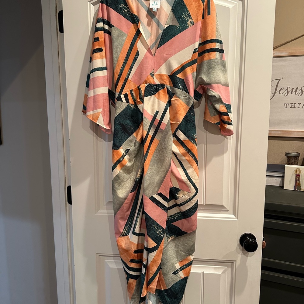 Colorful Geometric Patterned Dress